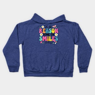 Be The Reason Someone Smiles Today, Mental Health, Positive Quotes Kids Hoodie